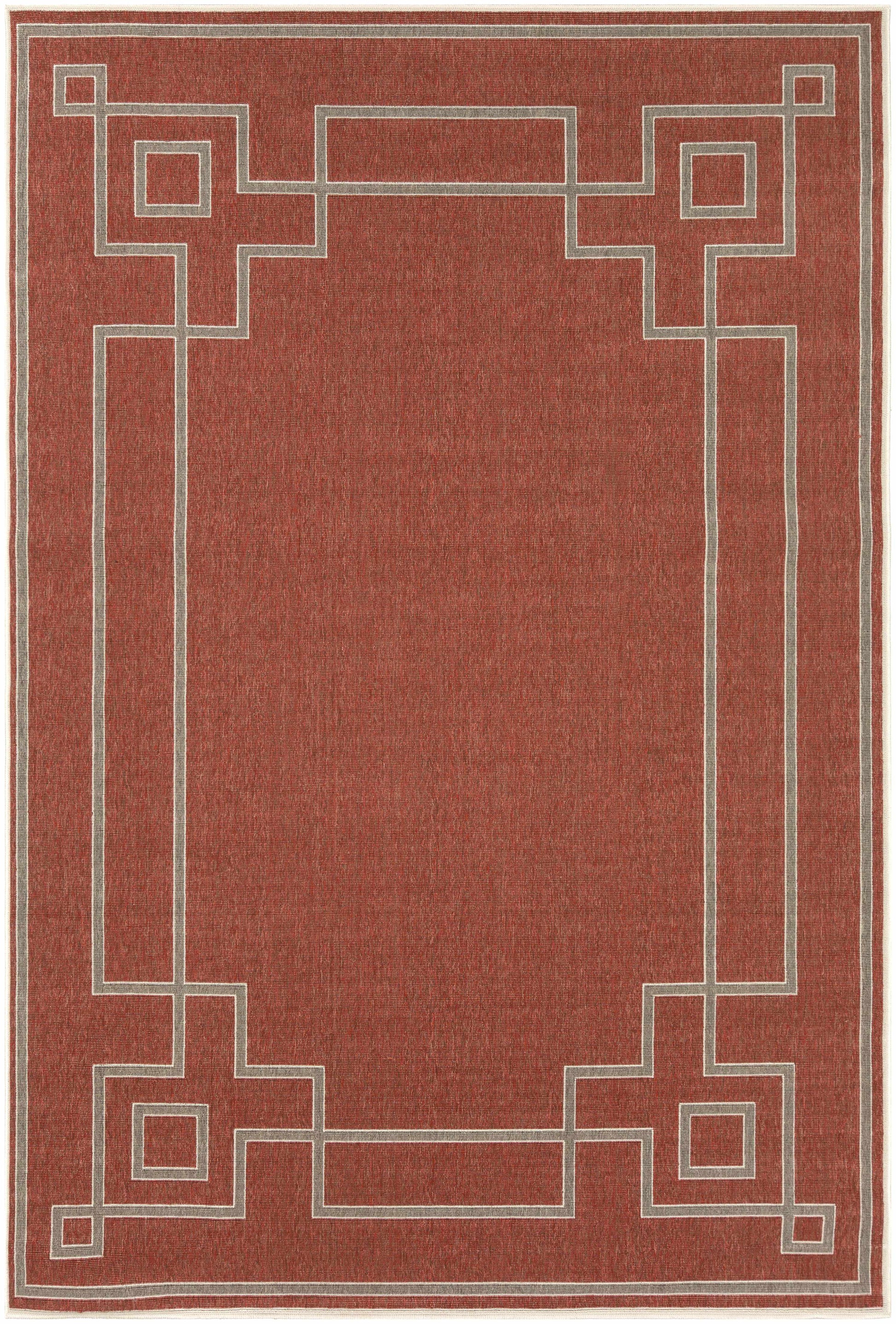 Harborgreek Brick Red Outdoor Rug