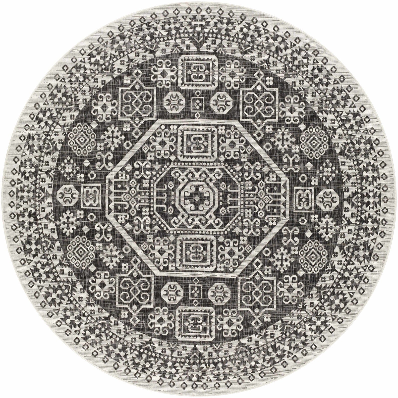 Kingscliff Black&White Outdoor Rug - Clearance