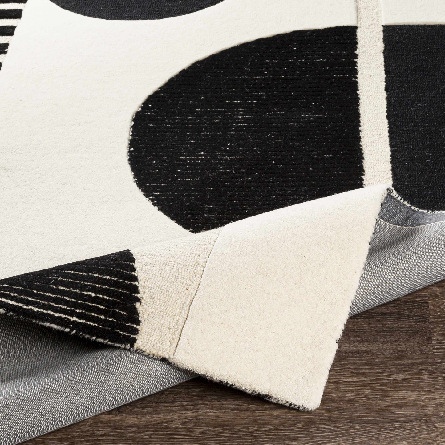 Brooklyn Black&White Modern Wool Rug