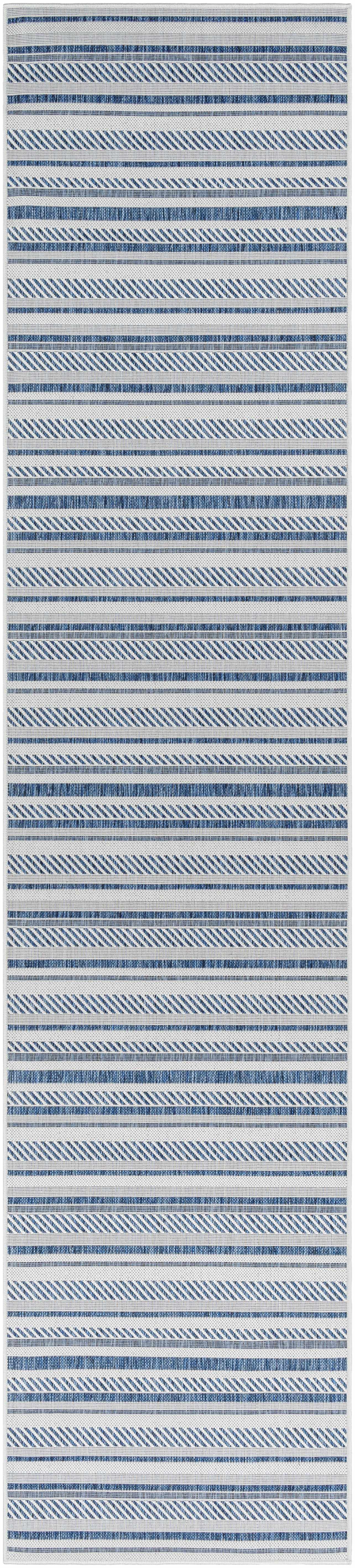 Olin White&Blue Performance Rug