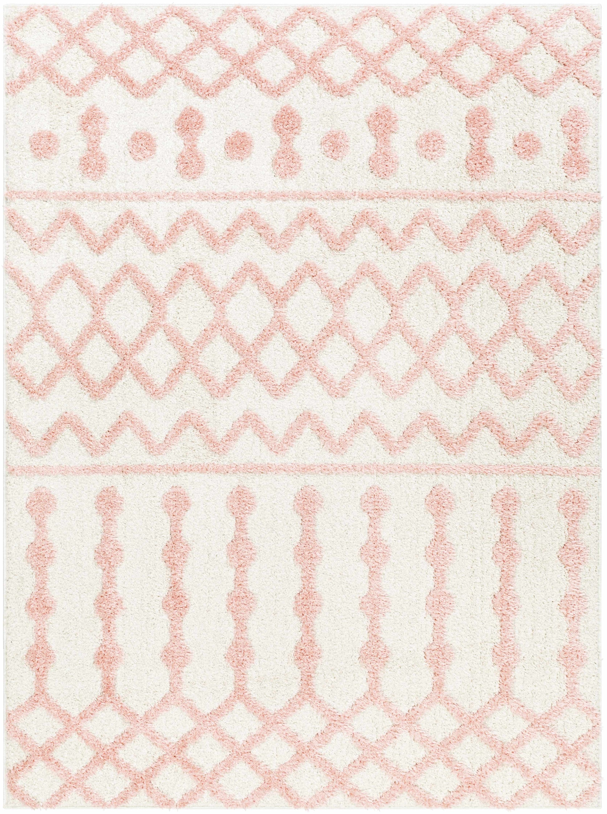 Darva Pink Plush Area Carpet