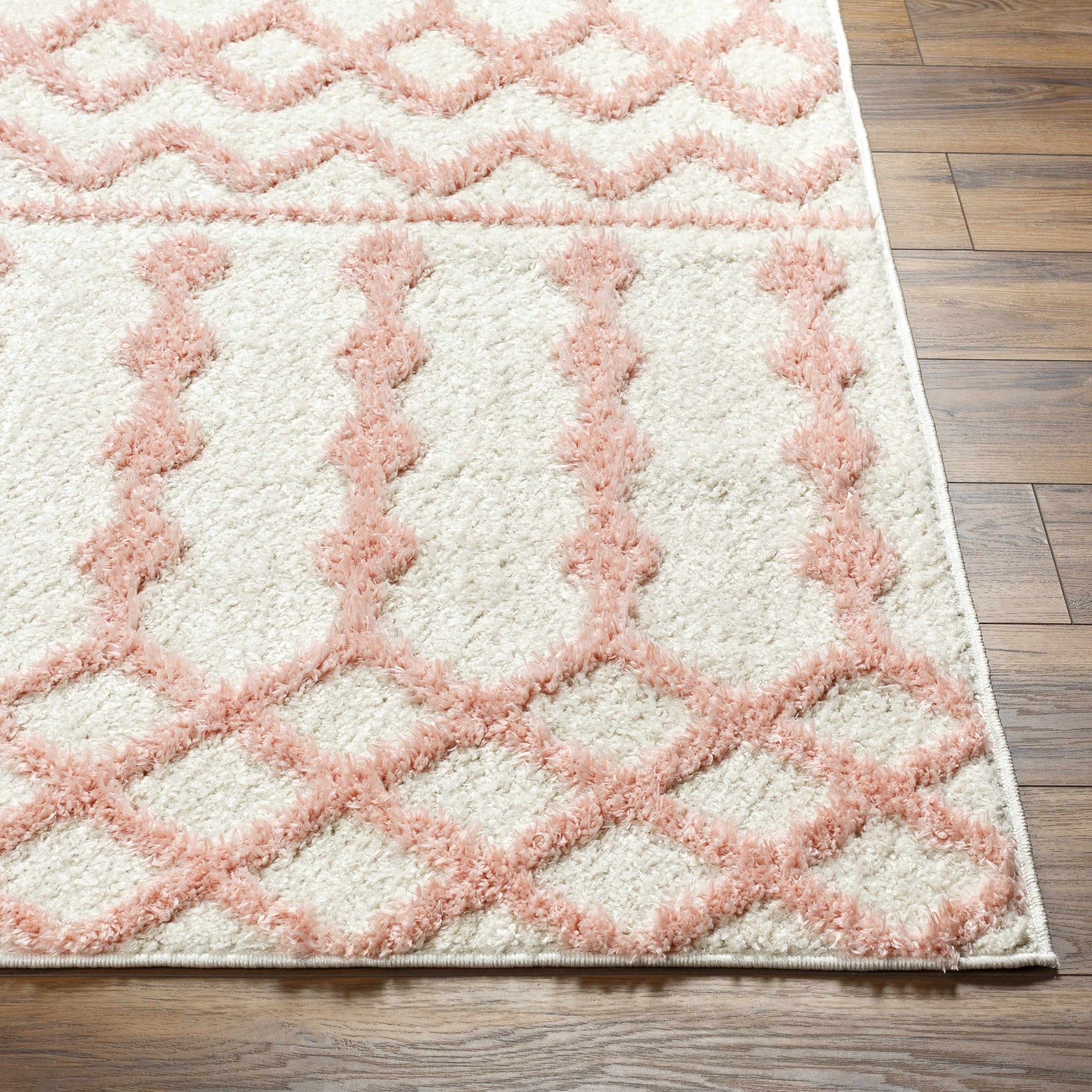 Darva Pink Plush Area Carpet