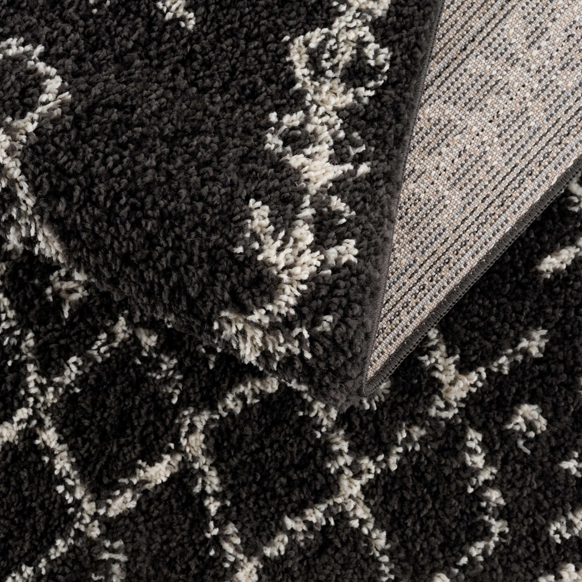 Black Godalming Shag Rug - Clearance