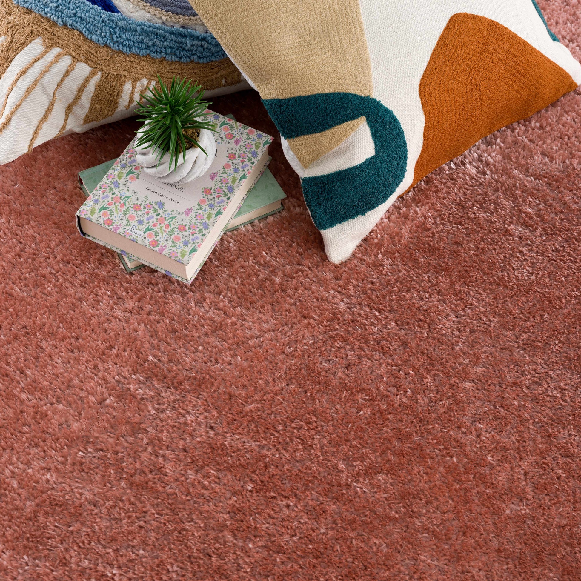 Heavenly Solid Pink Plush Rug - Clearance