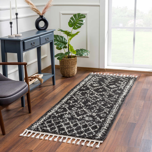 Black Godalming Shag Rug - Clearance