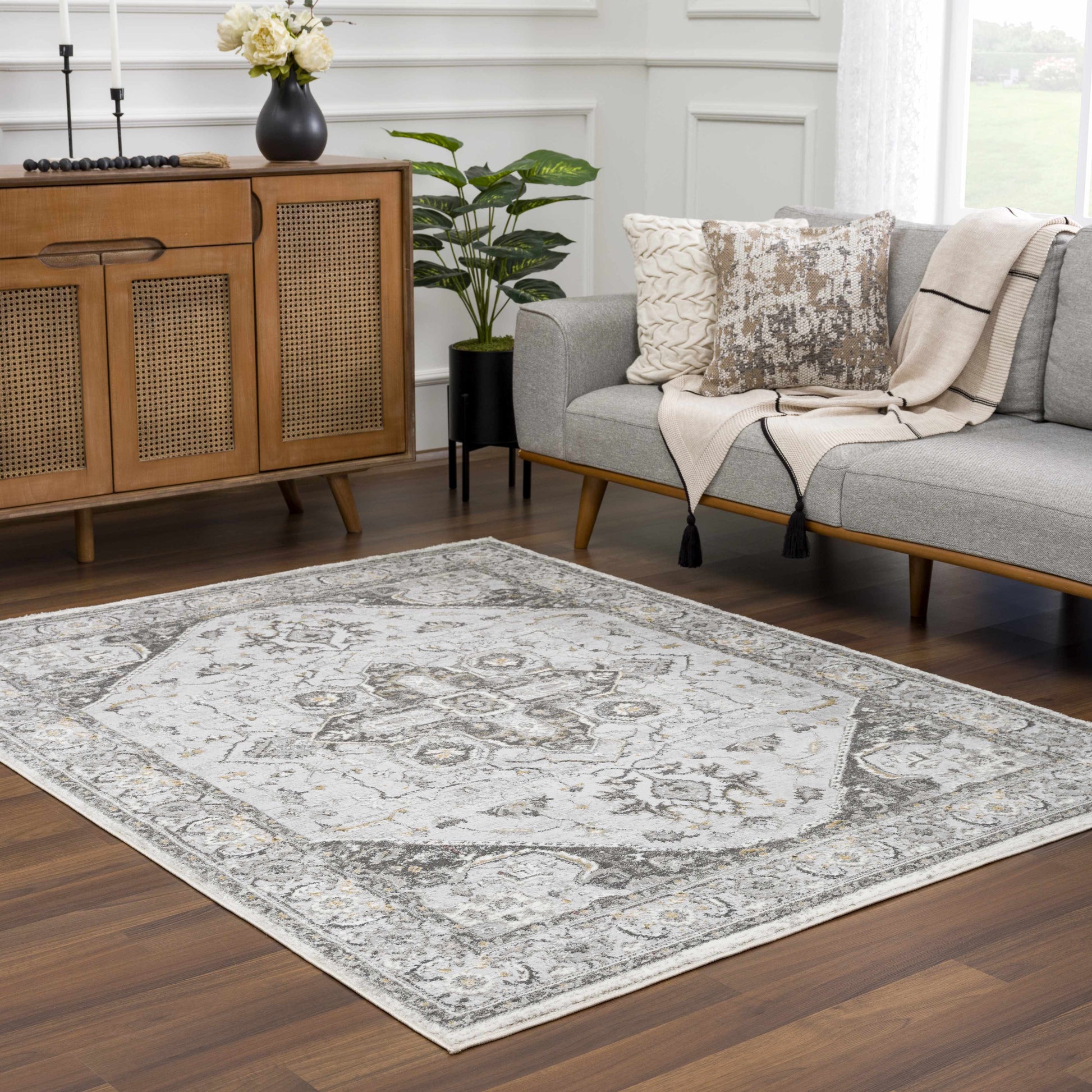 Liverpool Light Gray Area Rug - Clearance