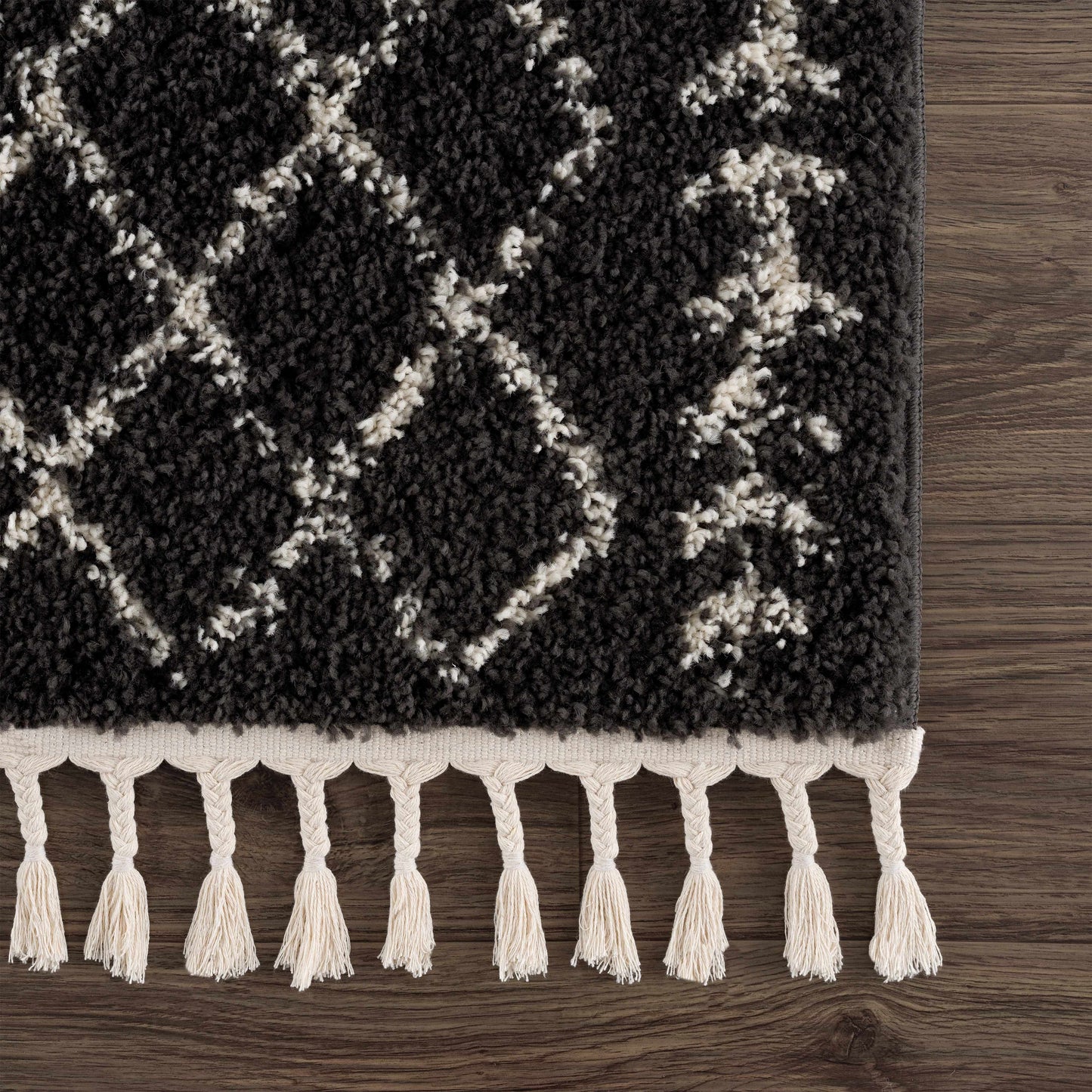 Black Godalming Shag Rug - Clearance