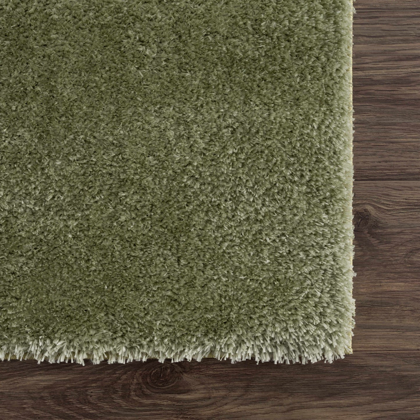 Heavenly Solid Green Plush Rug - Clearance