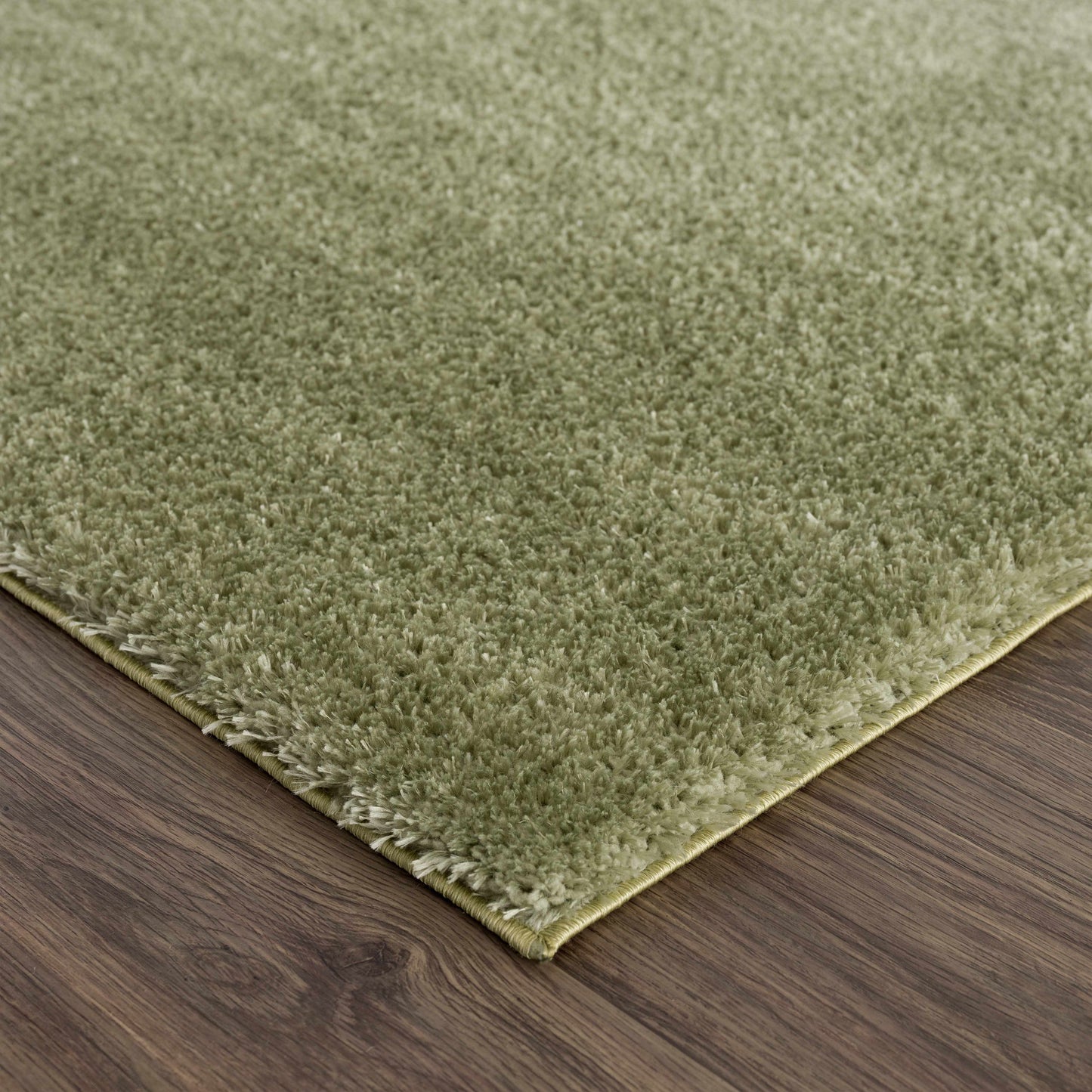 Heavenly Solid Green Plush Rug - Clearance