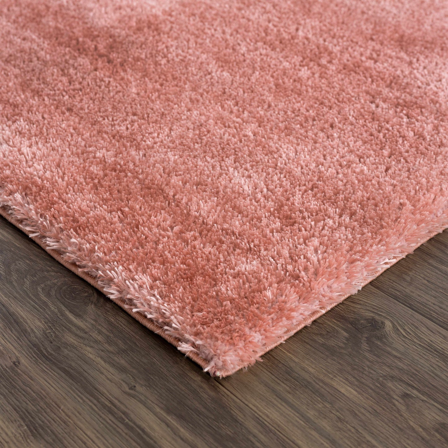 Heavenly Solid Pink Plush Rug - Clearance