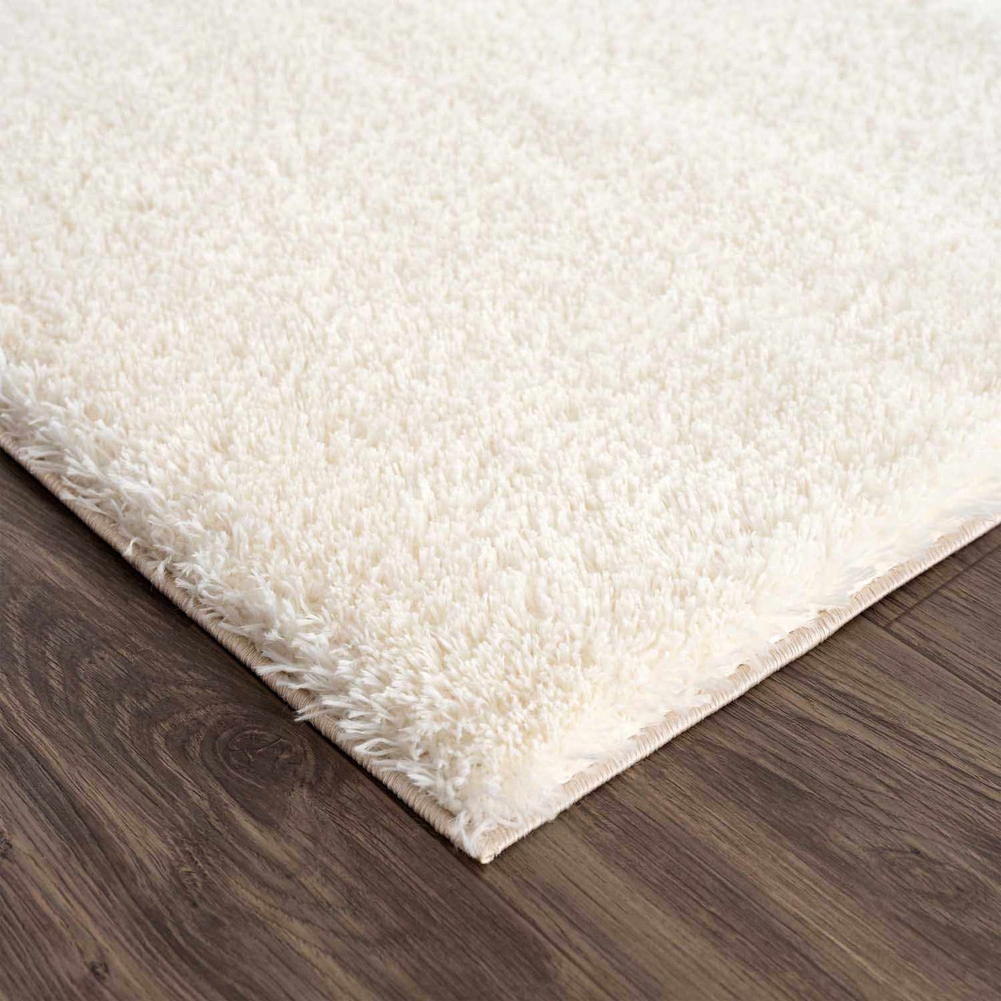 Heavenly Solid Cream Plush Rug