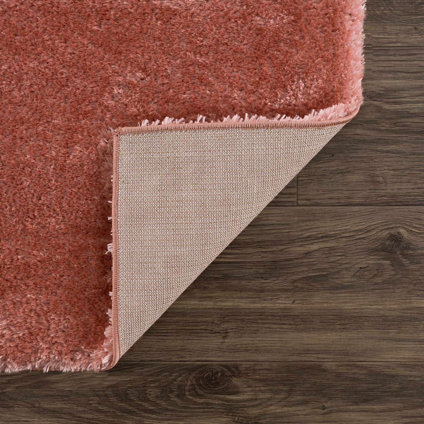 Heavenly Solid Pink Plush Rug - Clearance