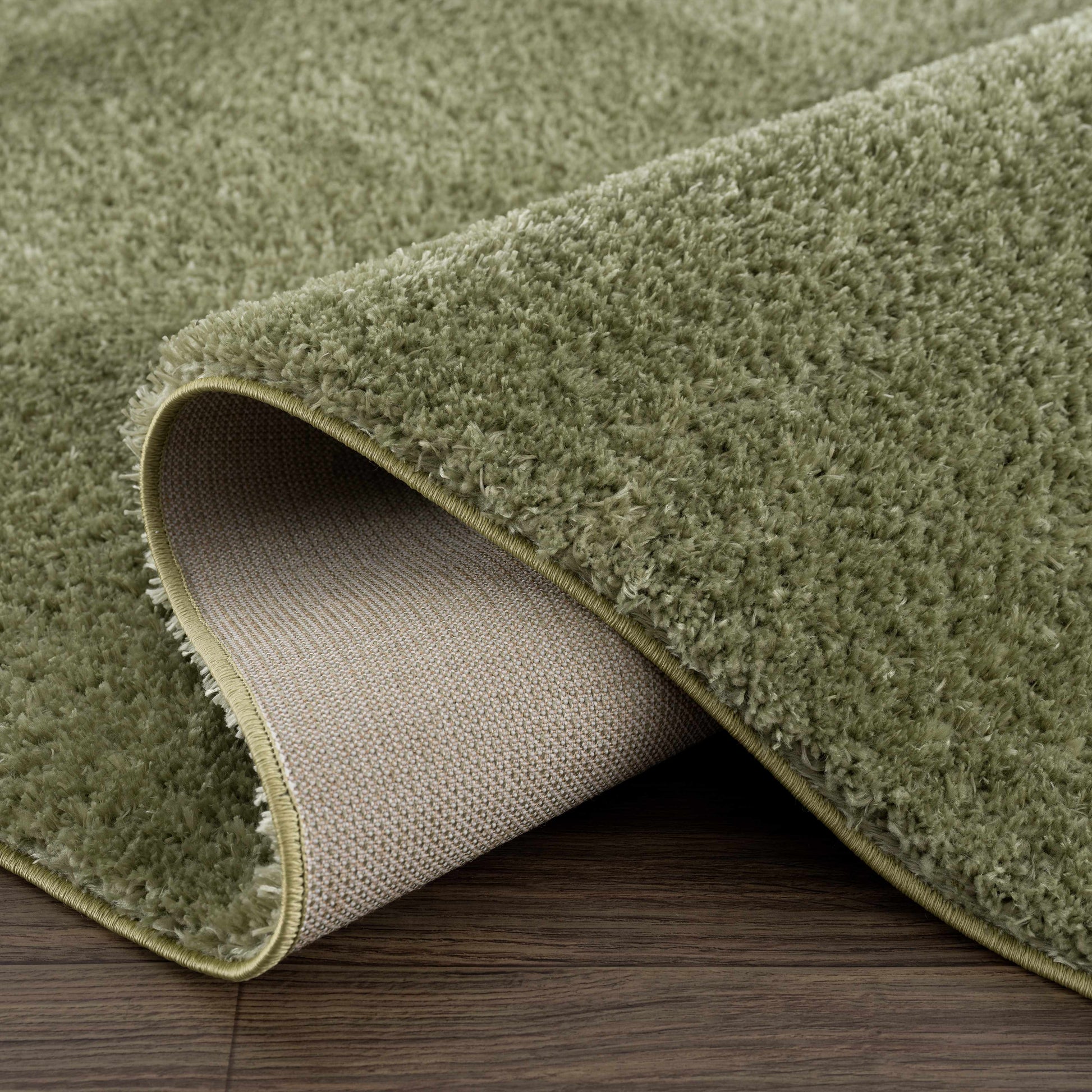 Heavenly Solid Green Plush Rug - Clearance