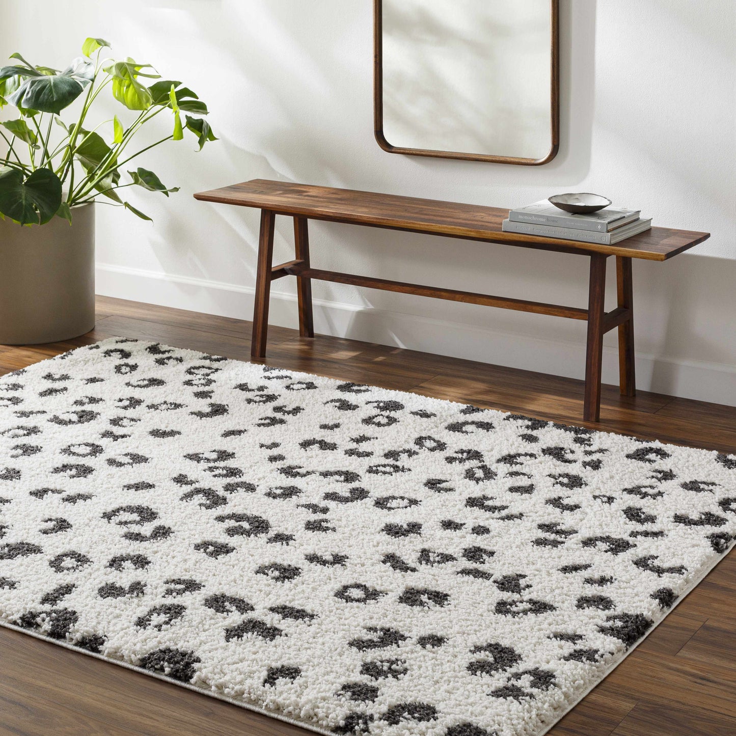 Zhen Black & White Area Rug - Clearance