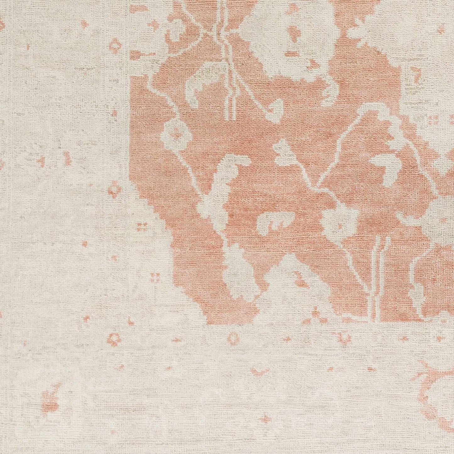 Premium Peach Pink Handmade Wool Rug