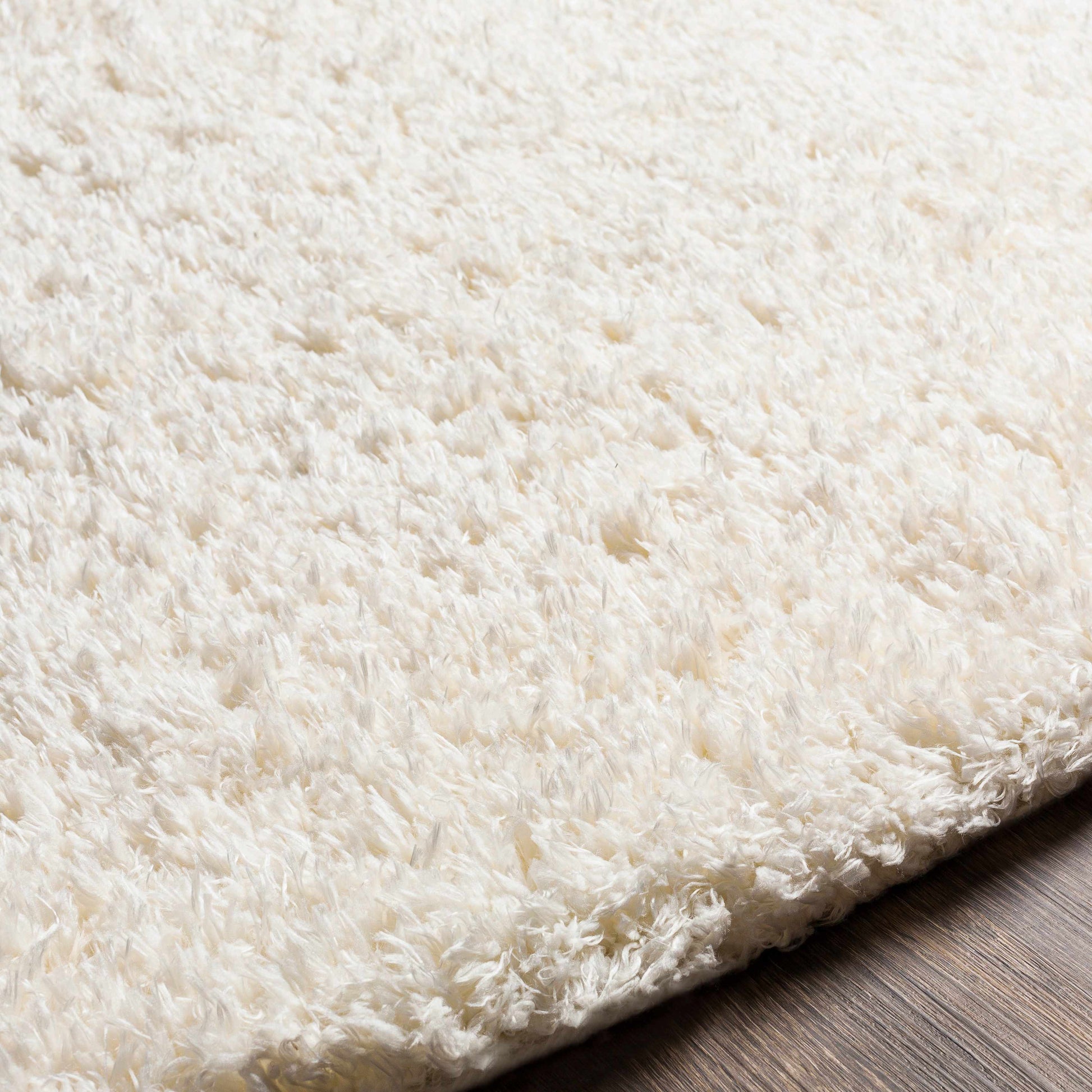 Siari Solid Cream Plush Rug