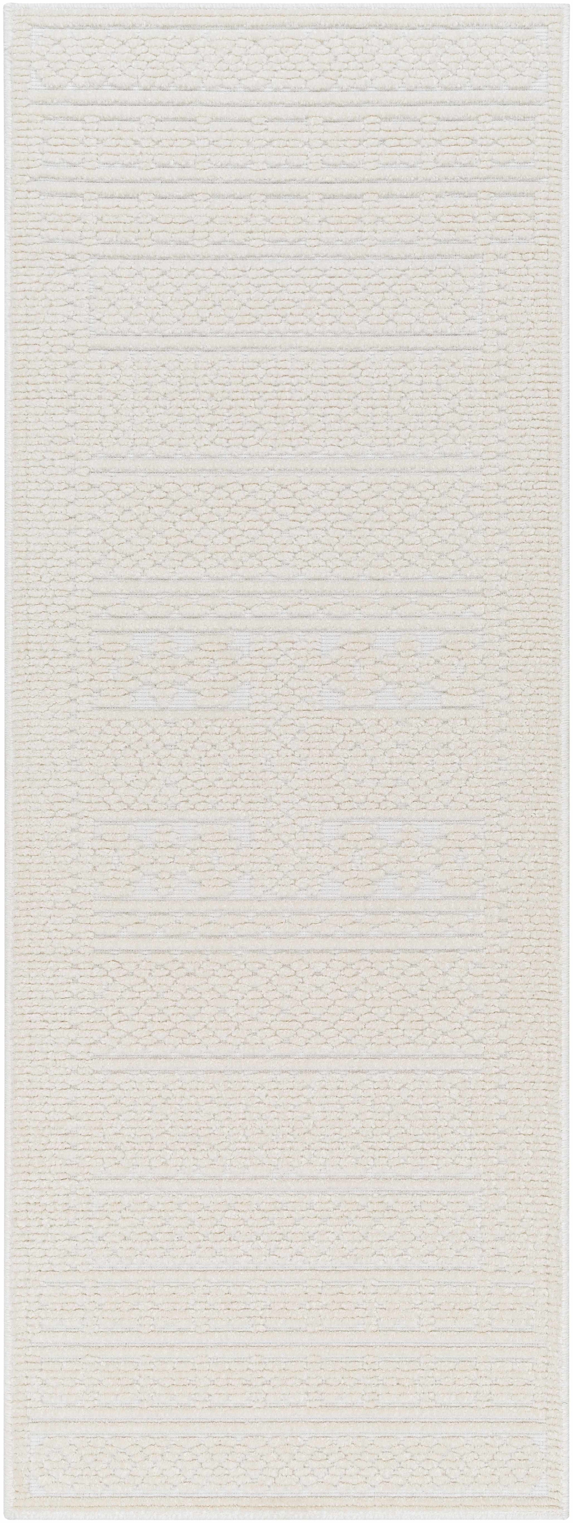 Bahar Cream Washable Area Rug