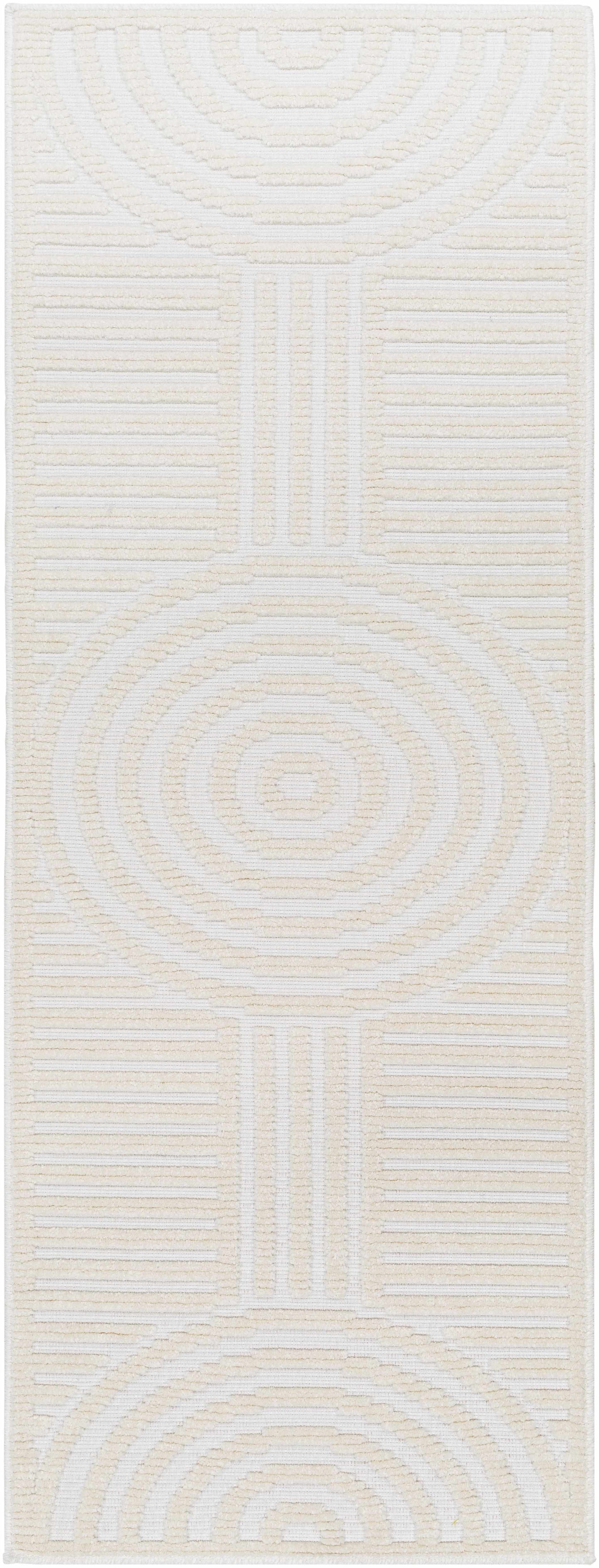 Deron White Washable Area Rug