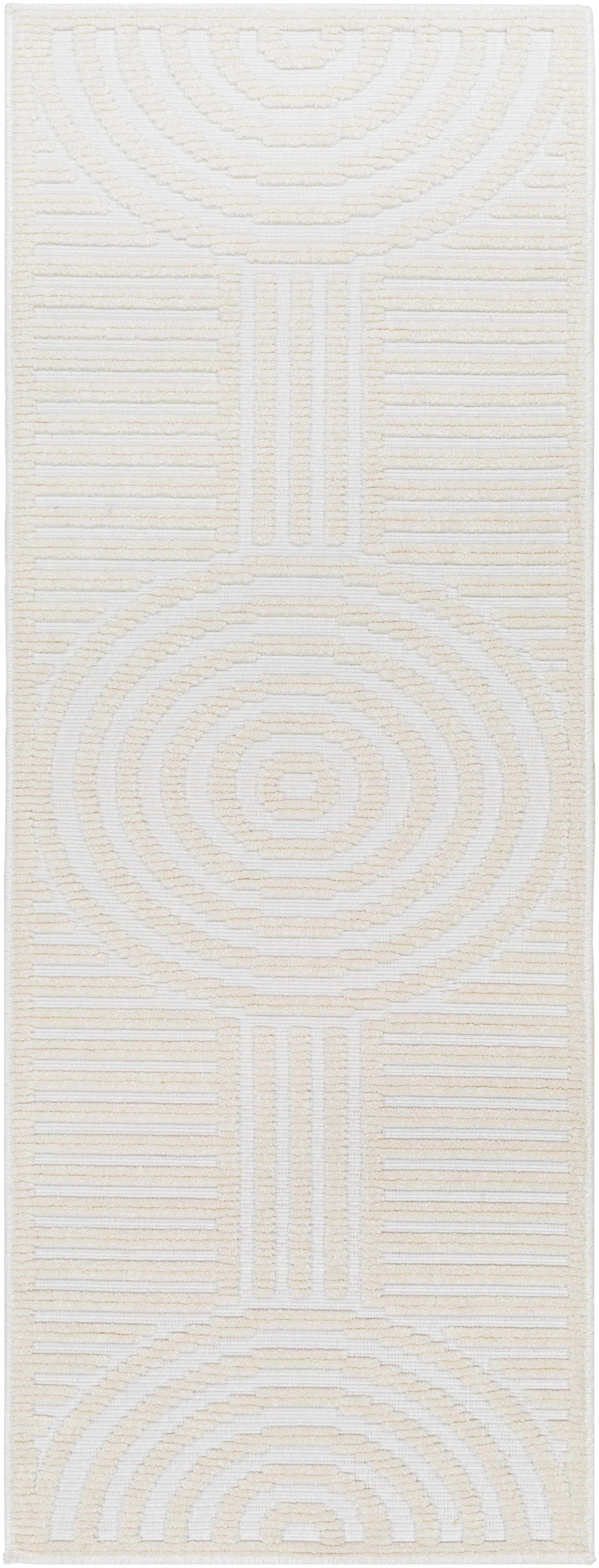 Deron White Washable Area Rug