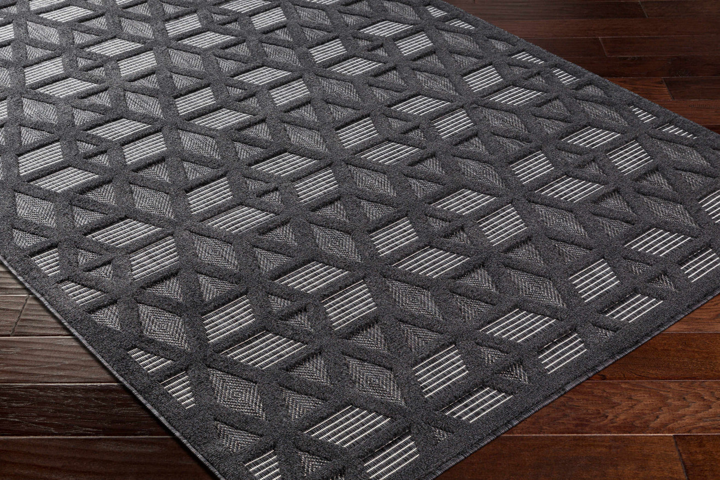 Nuri Black Outdoor Rug