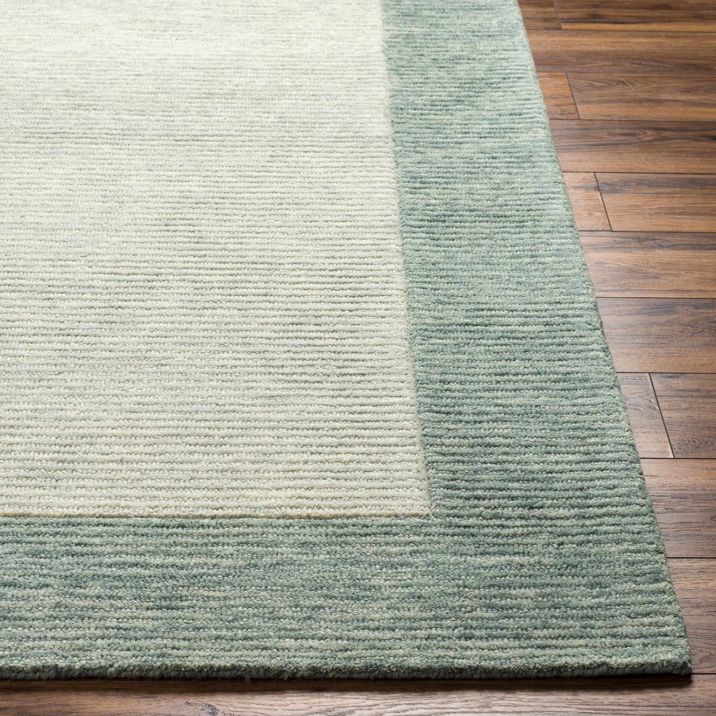 Amadi Green Wool Area Rug