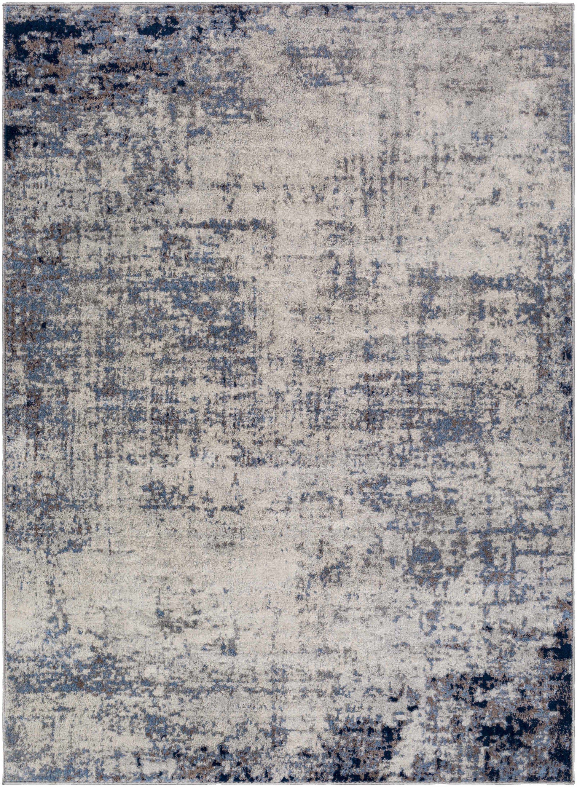 Texanna Abstract Blue/Gray Area Rug