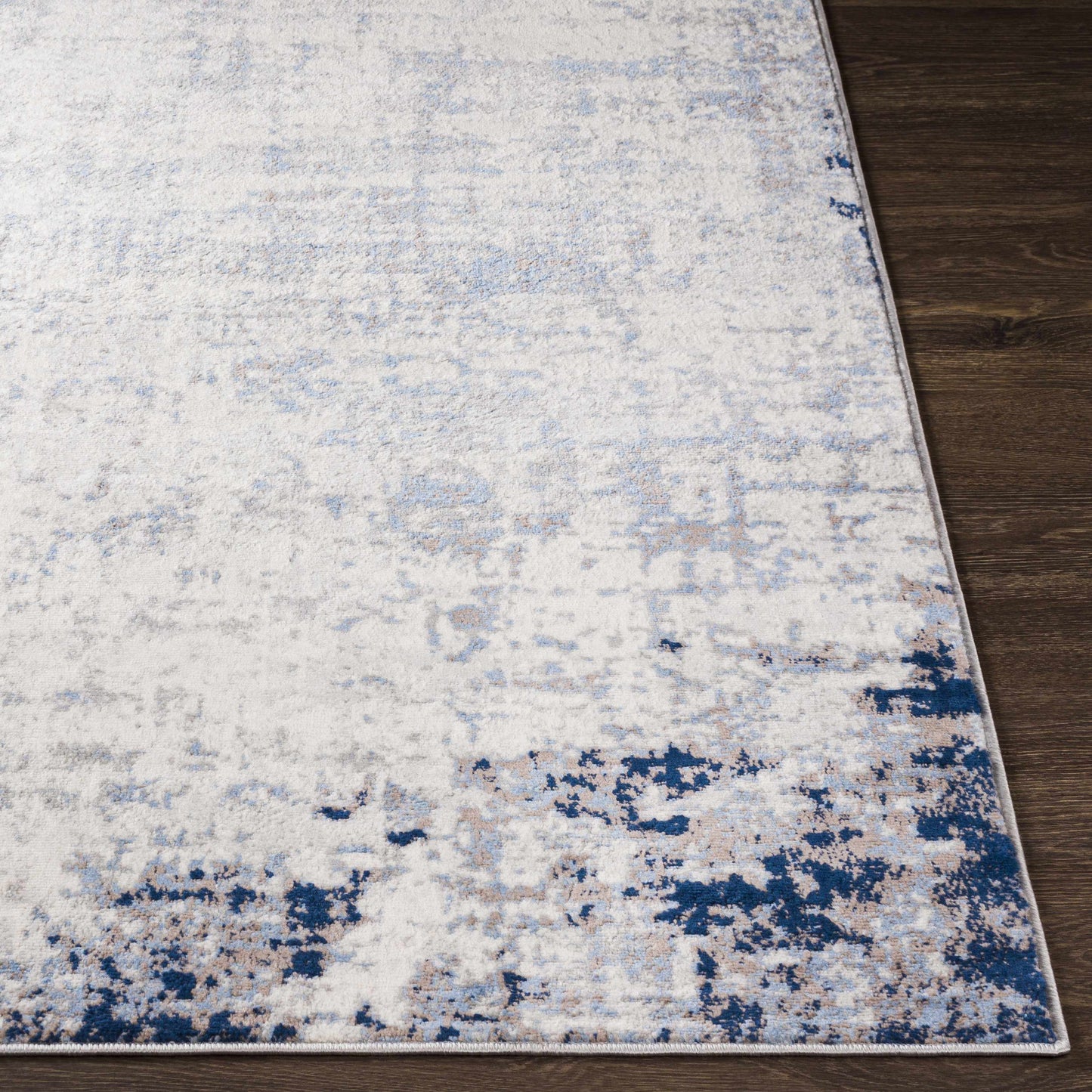 Texanna Abstract Blue/Gray Area Rug