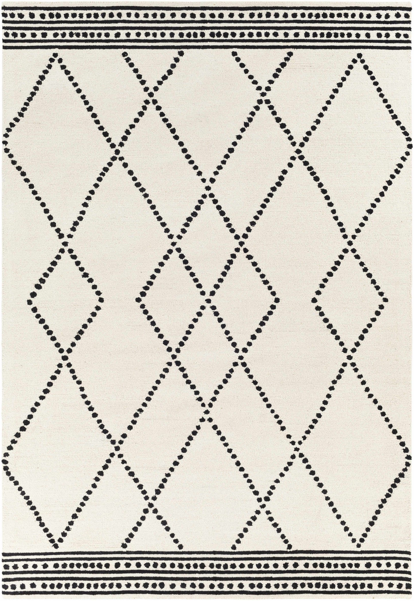 Tamayo Cream&Black Wool Rug