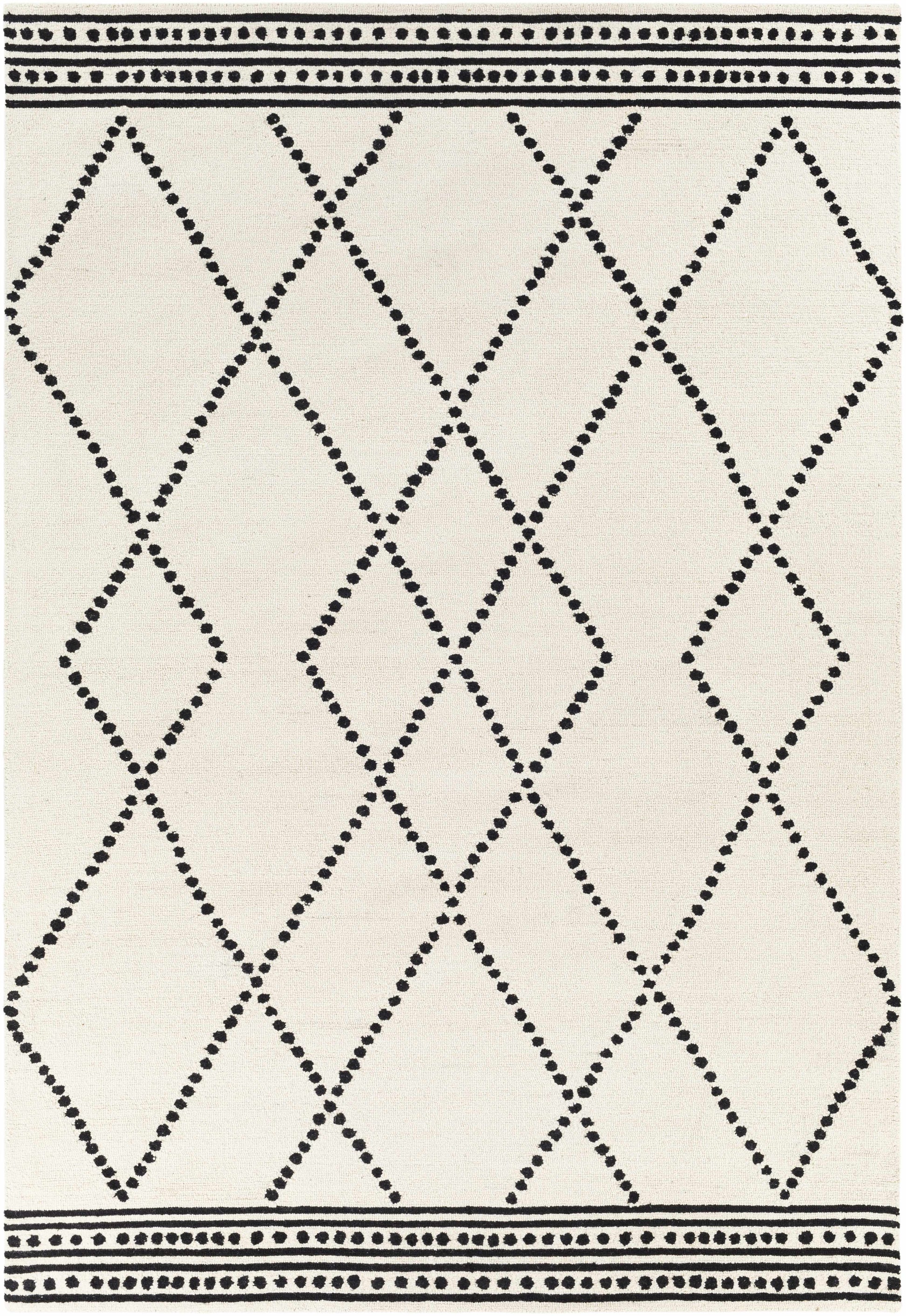 Tamayo Cream&Black Wool Rug