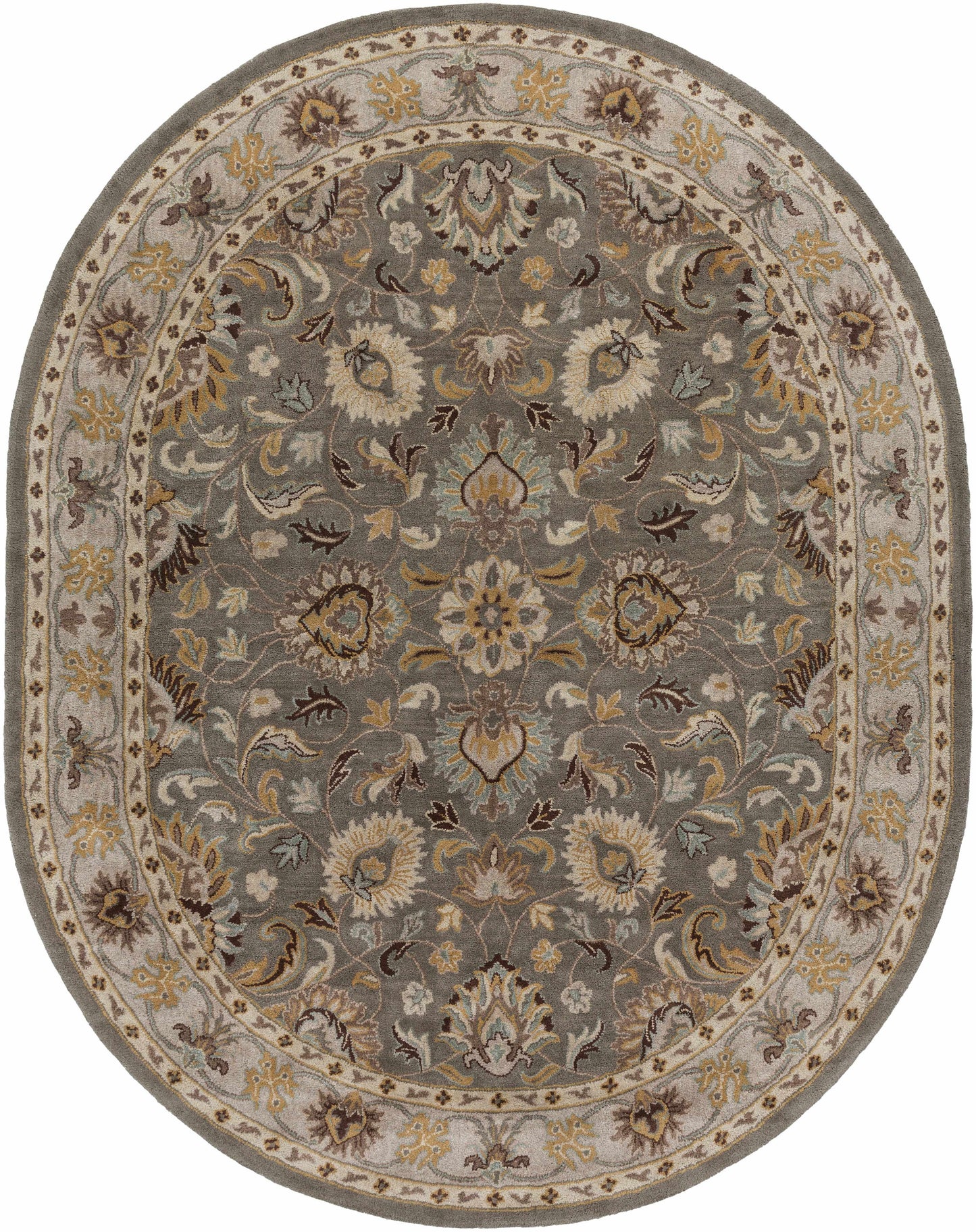 Cherryfield Hand Tufted Taupe Wool Rug