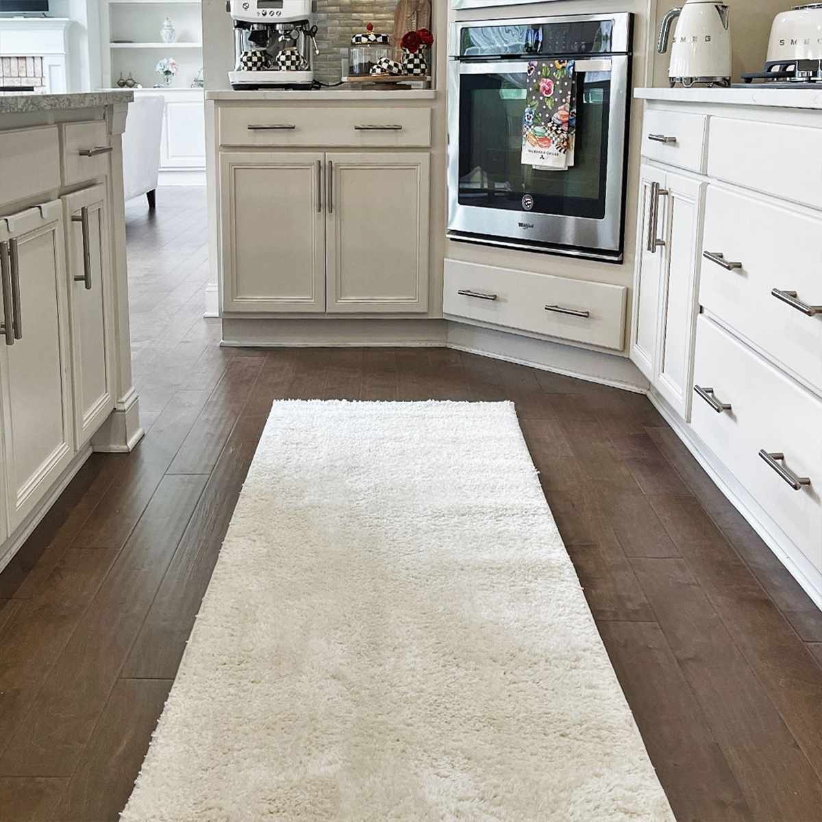 Judy White Washable Area Rug