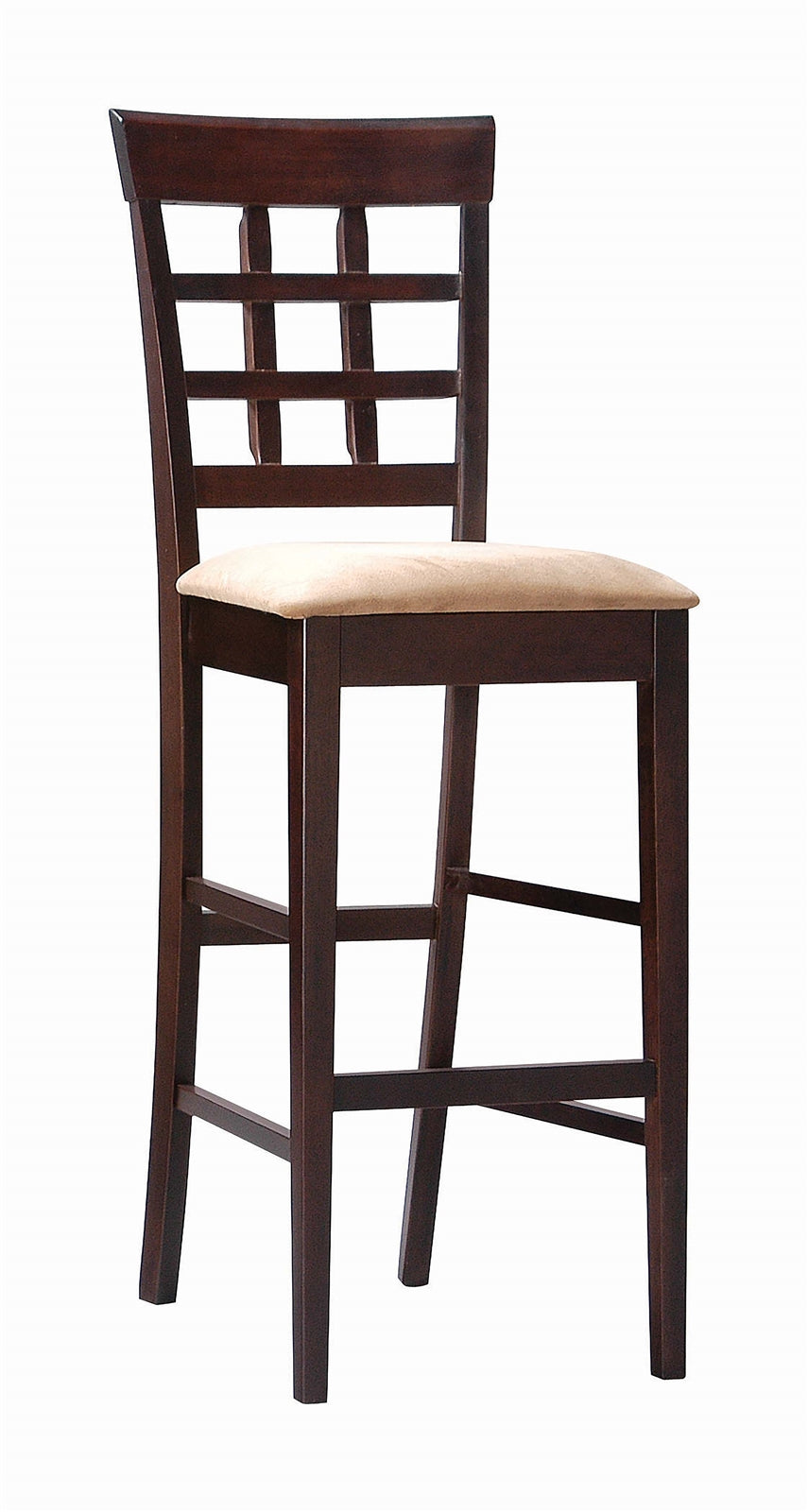 Upholstered Bar Stools Cappuccino And Tan Set Of 2