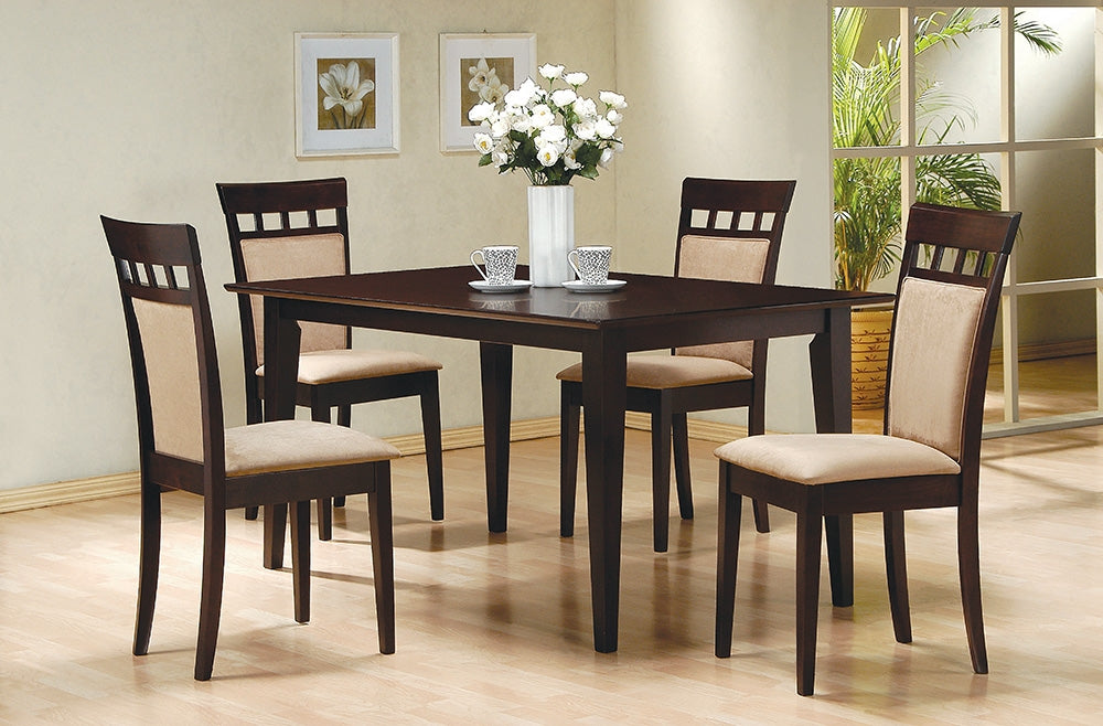 Gabriel 5pc Dining Set in Cappuccino Finish