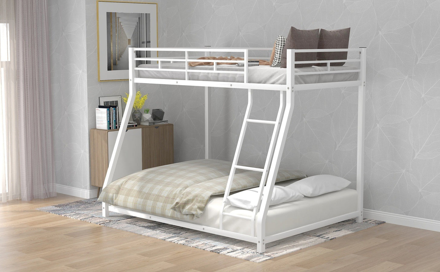 WM Store Twin over Full Bunk Bed in White