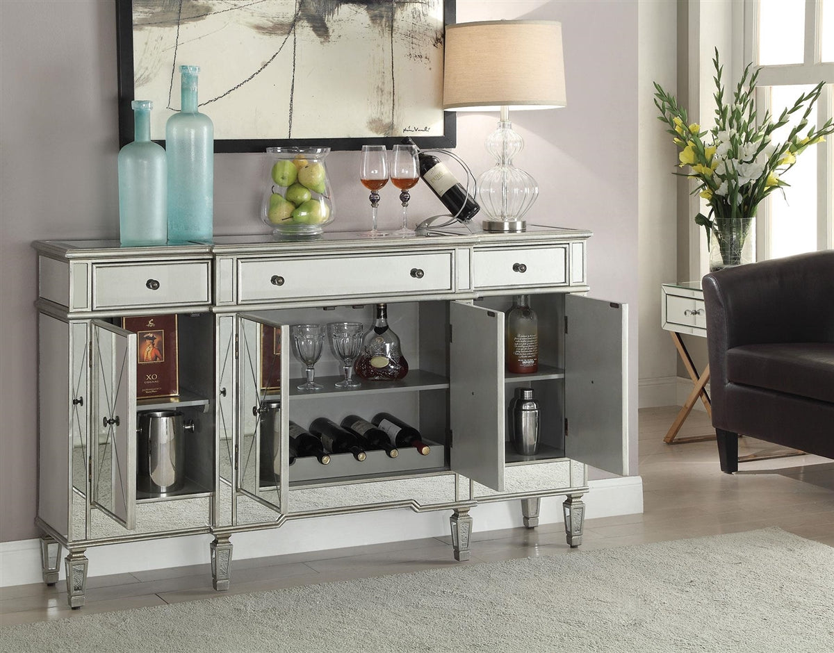 Silver best sale wine cabinet