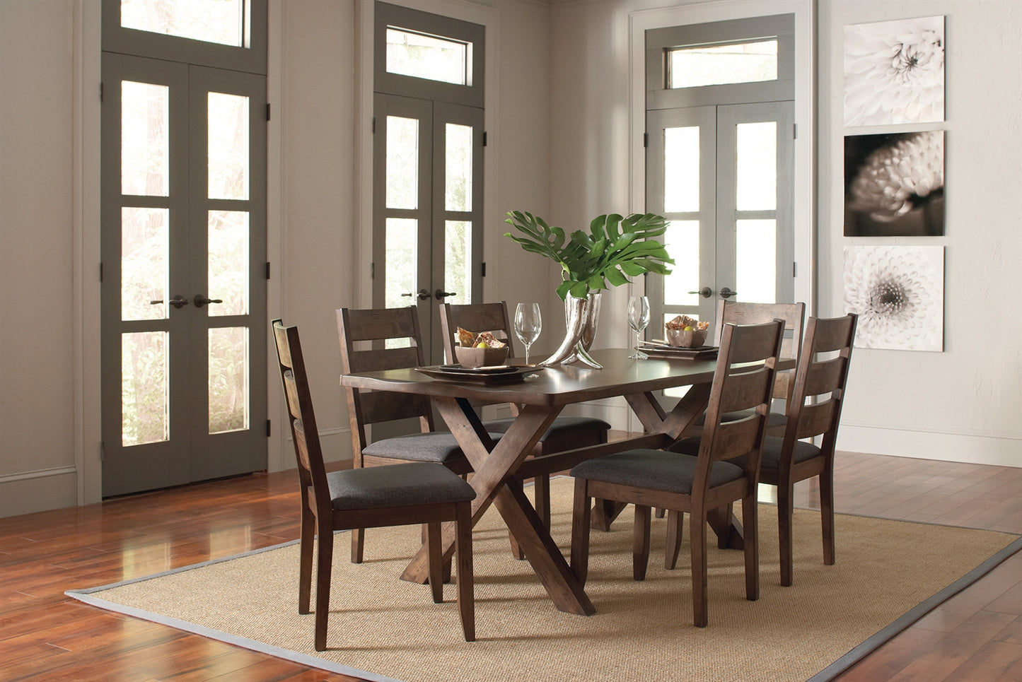 Alston 7 Piece Dining Set in Knotty Nutmeg