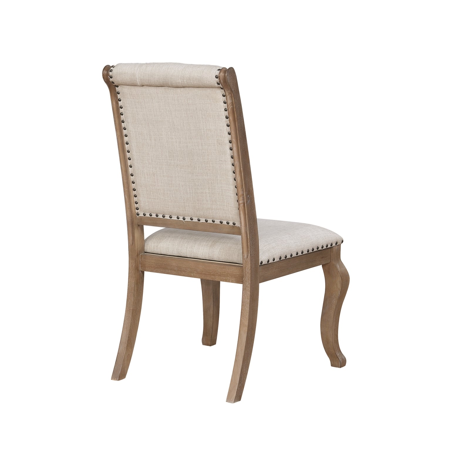 Glen Cove Traditional Cream Upholstered Side Chair Set of 2