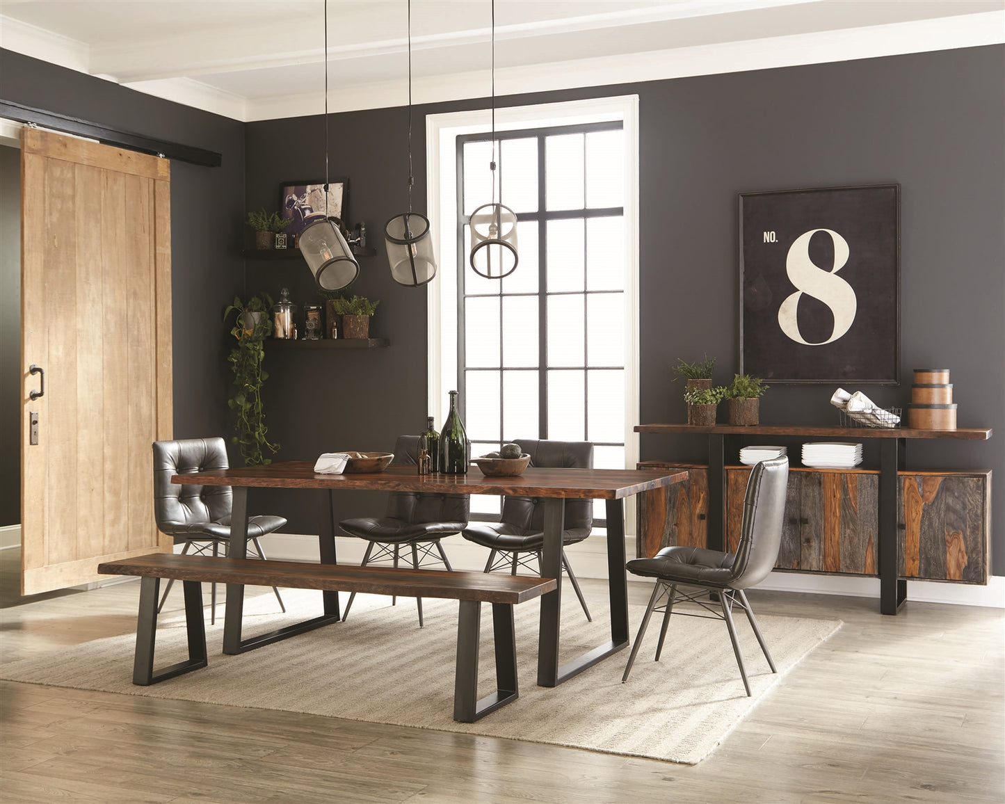 Jamestown 6 Piece Sheesham Live Edge Dining Set