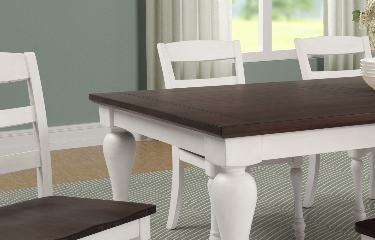 Madelyn Rectangle Dining Set Dark Cocoa And Coastal White