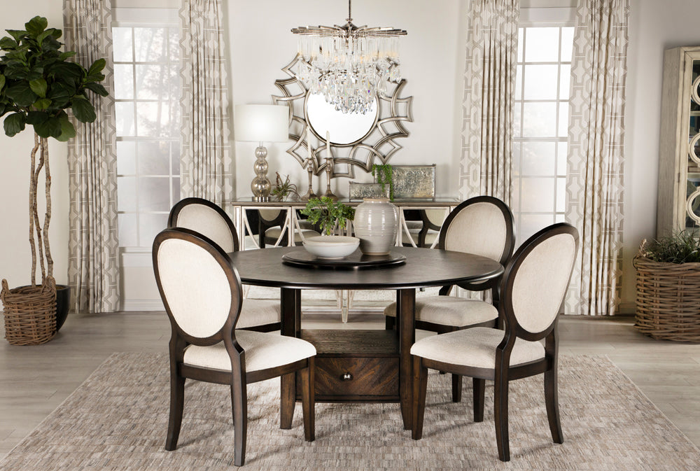 Twyla 5-piece Dining Set Dark Cocoa