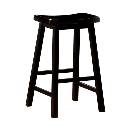 Wooden Bar Stools Black Set Of 2