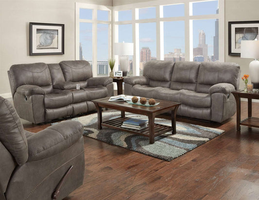 1921 Trent Charcoal Motion Sofa & Loveseat in Gray - Catnapper