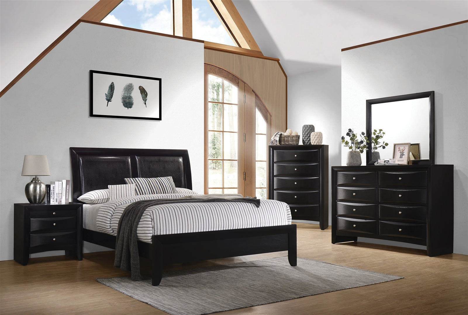 Liana Contemporary King Bed in Black