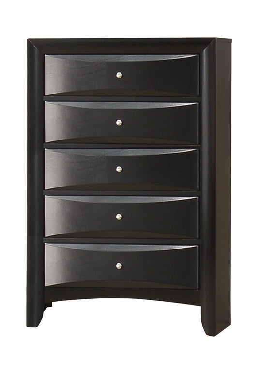 Liana Contemporary Black Finish 5-Drawer Chest