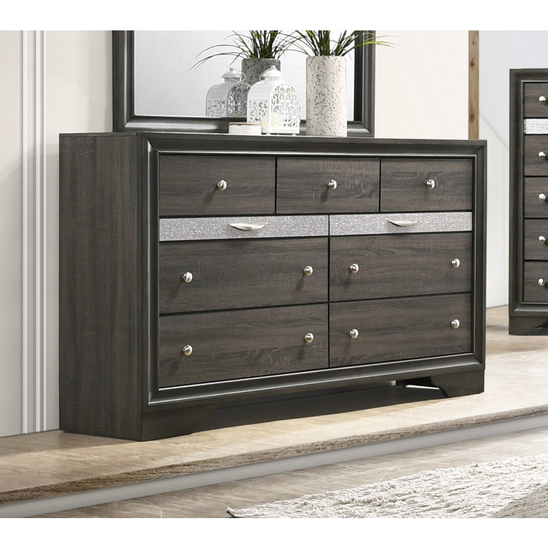 Naima 9-Drawer Dresser in Black with Jewelry Drawer - ACME 25905 ...