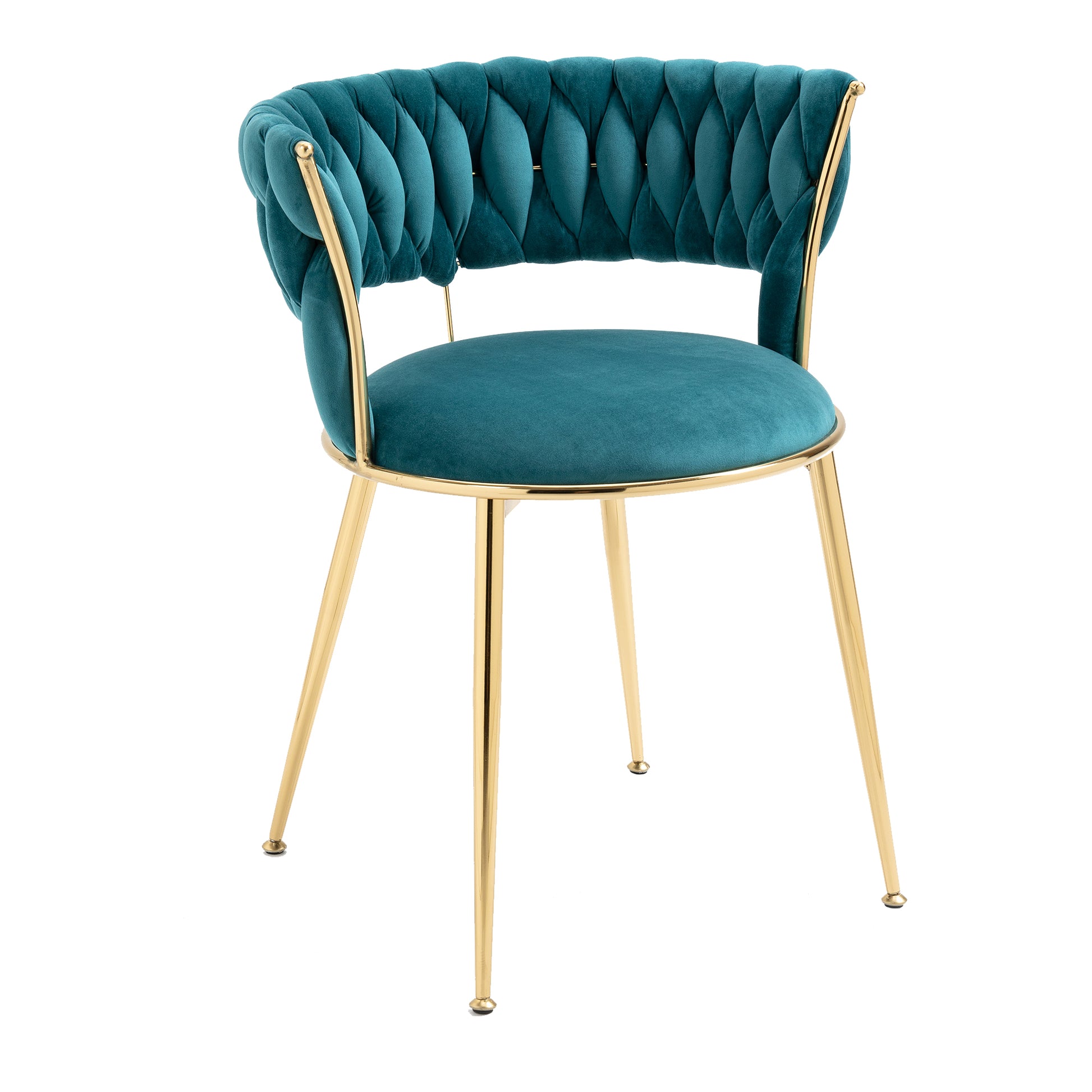 Coolmore Contemporary Velvet Dining Chairs with Gold Legs Set of 2