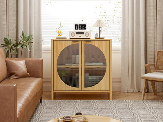 Miltestone 2-Door Bamboo Cabinet