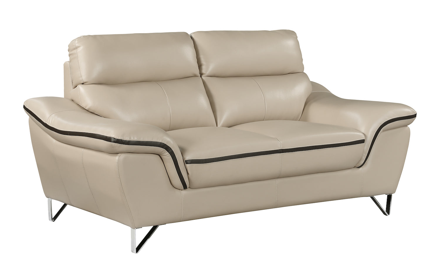 GU Furniture Modern Italian Leather Sofa - Beige