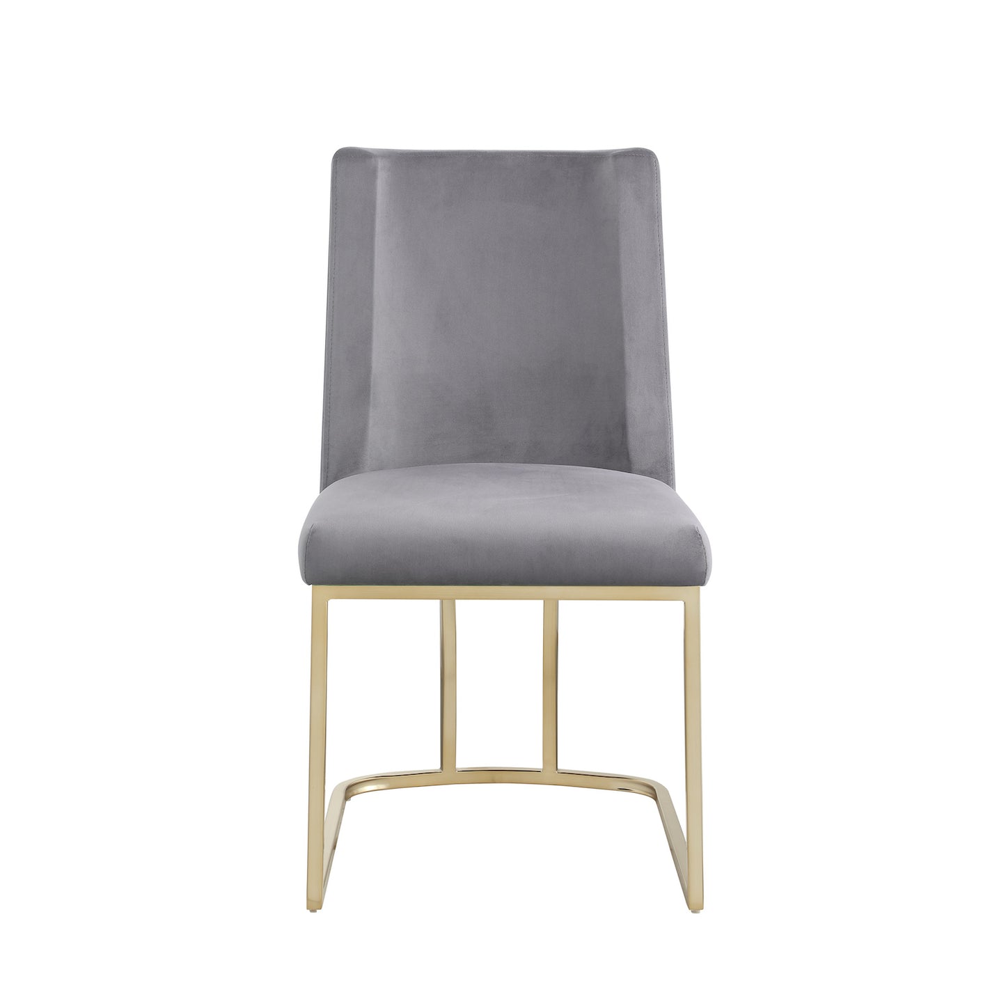 Woker Furniture Contemporary Velvet Dining Chairs Set of 2 - Gray