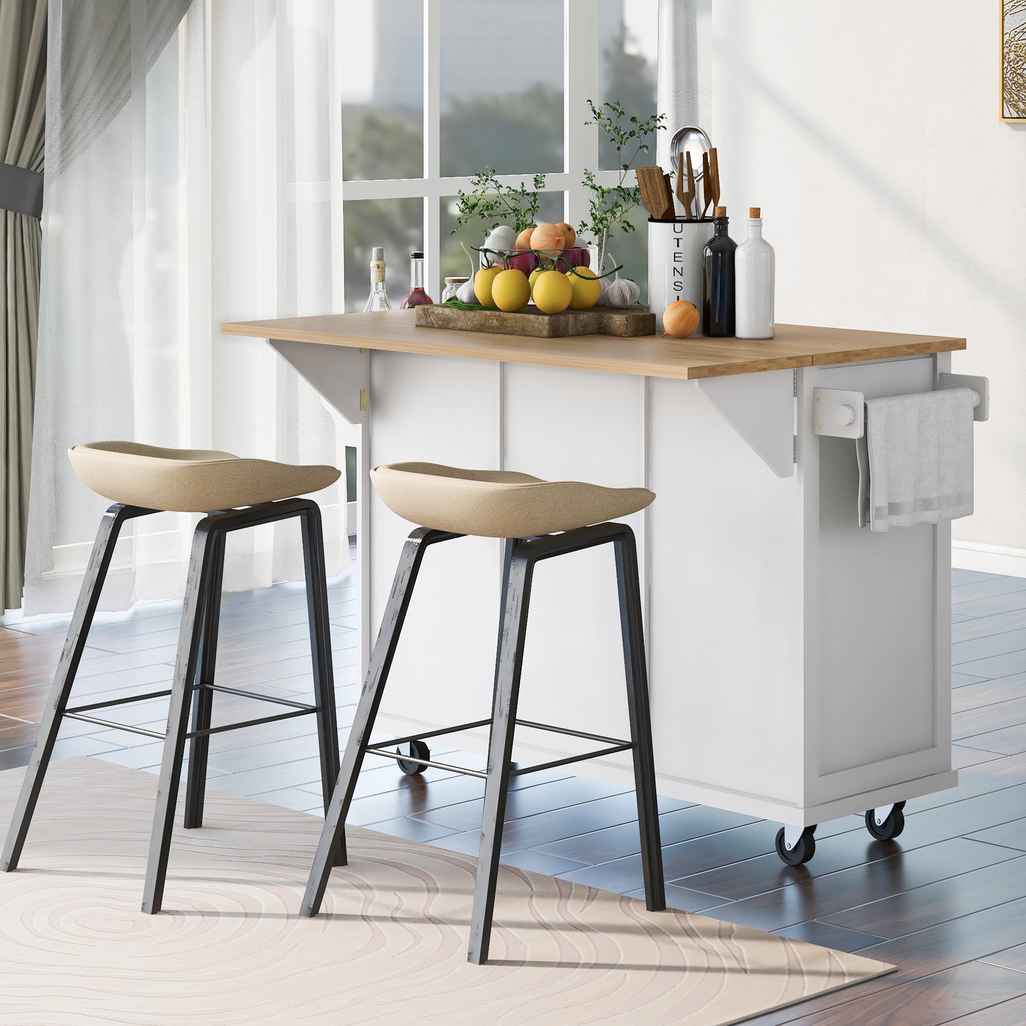 Mobile kitchen island with stools new arrivals